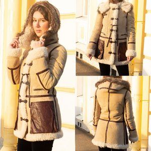 Gucci Tom Ford Shearling Coat Fur Hooded
